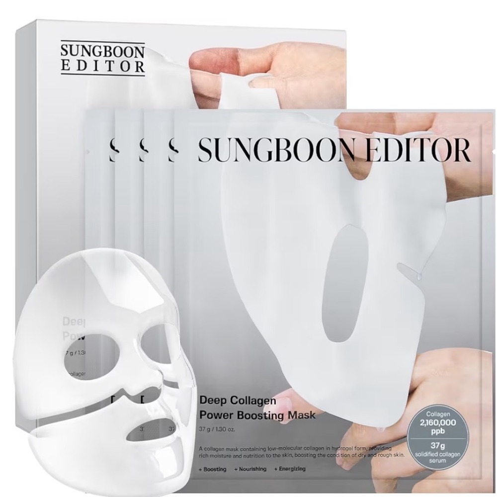 SUNGBOON EDITOR Deep Collagen Power Boosting Mask Skincare Pore Refining 4pk